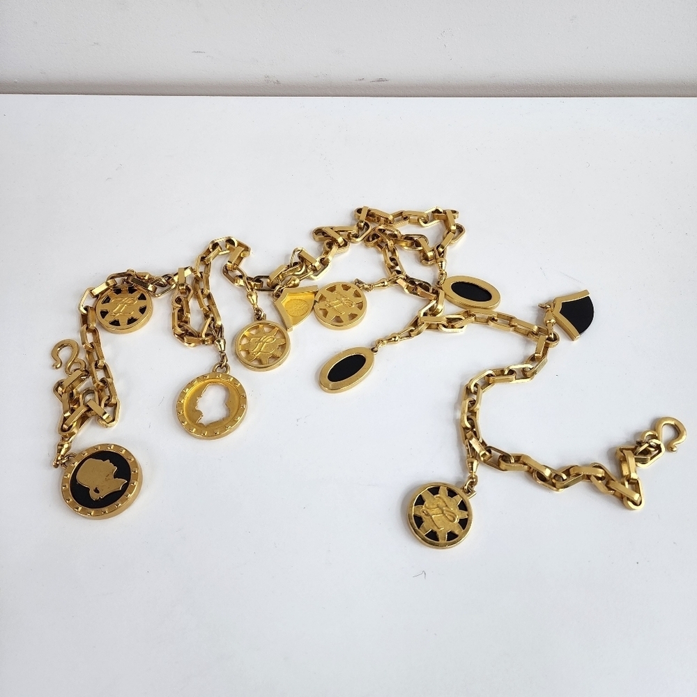 Karl Lagerfeld Pendant Belt Chain Necklace
